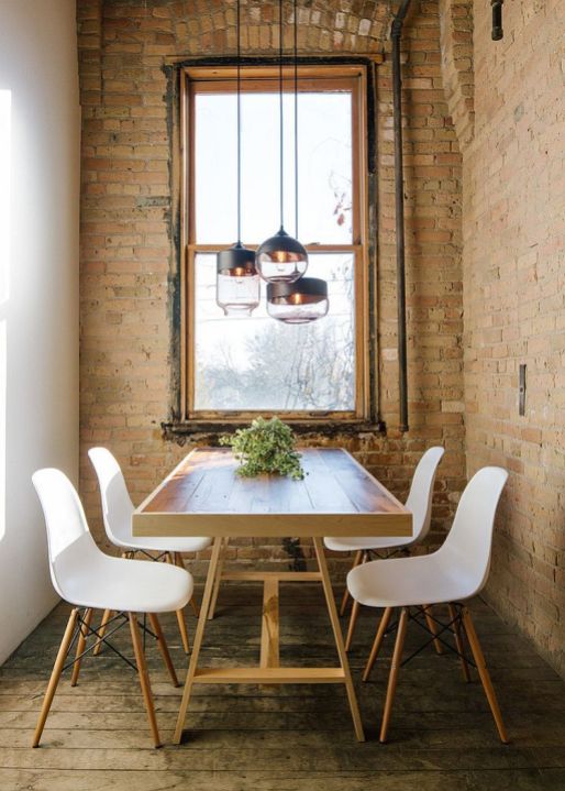 small-industrial-style-dining-room-with-lovely-lighting